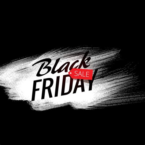 Stylish Black Friday Sale Ad Poster With White Paint Stroke Download