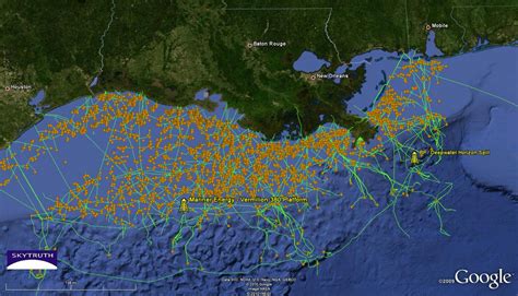 Location Oil Rigs In Gulf Of Mexico Map