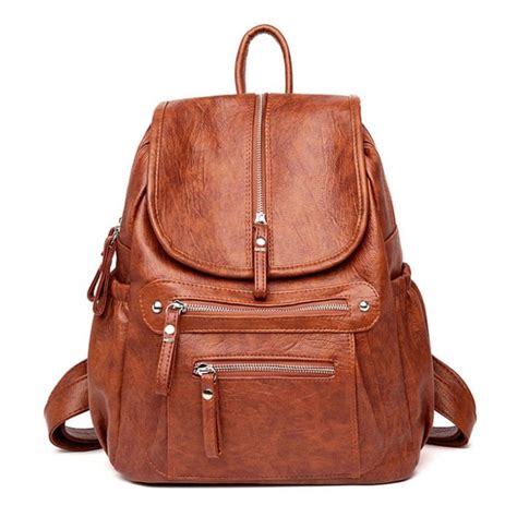 Leather Purse Backpacks For Women