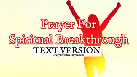 Prayer For Spiritual Breakthrough Text Version No Sound Youtube