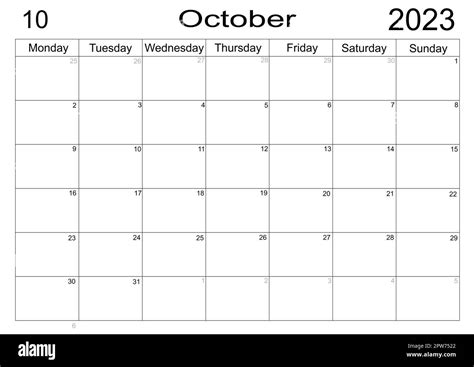 Planner For October 2023 Schedule For Month Monthly Calendar