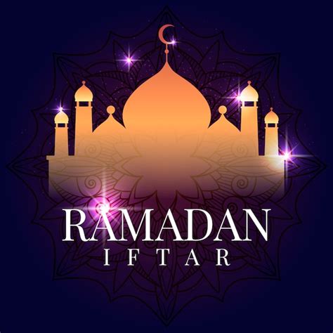 Ramadan Card Illustration Free Vector