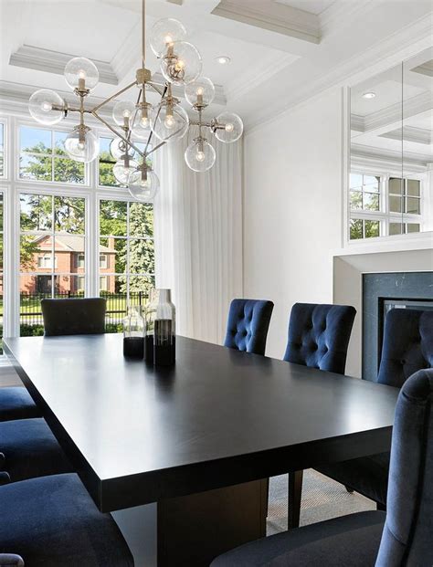 White Dining Room Coffered Ceiling White Beams And Coffers Black Table