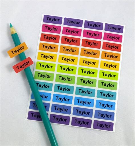 Name Labels Stickers For Kids Waterproof Personalized School