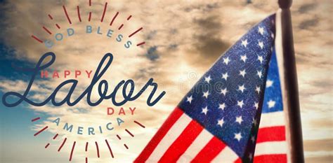 Composite Image Of Composite Image Of Happy Labor Day And God Bless