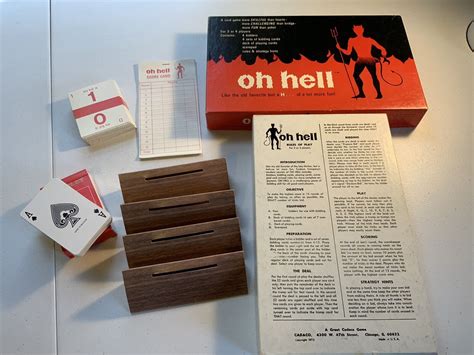 Vintage Oh Hell Card Game 390 1973 Cadaco Inc Ebay