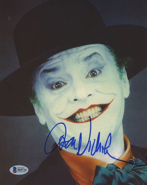 Jack Nicholson Signed Batman Joker X Photo Beckett COA Pristine Auction