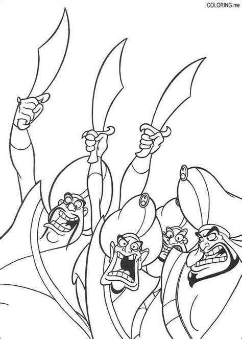 Additionally, there are lots of colour palettes. Coloring page : Aladdin, Guards - Coloring.me