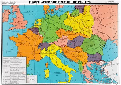 Cartina dell'europa disegnata a partire da una foto. Accade un anno...1924: La Mappa Politica dell'Europa