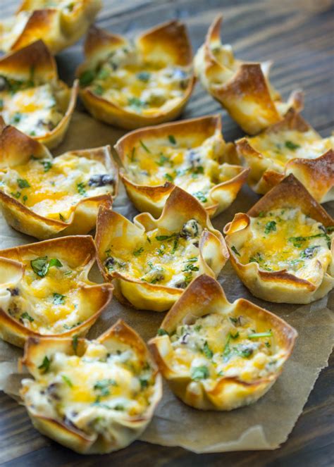 Many of the recipes i've made with wonton wrappers can be frozen for later and simply reheated in the oven or toaster oven. Crispy Southwestern Cream Cheese Wonton Cups | Gimme Delicious