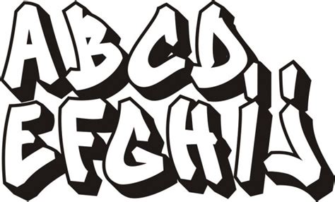 Abc cool graffiti alphabet design. Vector graffiti font alphabet (part 1) — Stock Vector ...