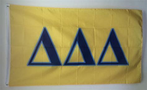 Delta Delta Delta New Official Color Yellow Letter Flag 3 X 5 Letter Flags Tri Delta Lettering