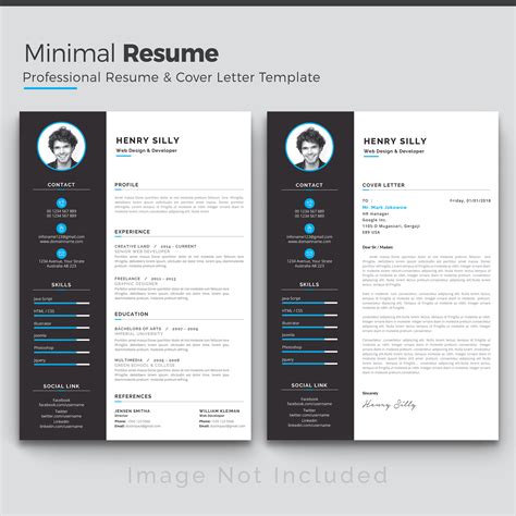 White Cv Template With Blue And Grey Details Download Free Vectors