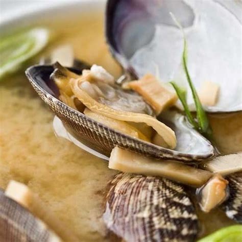 Evening Miso Soup With Mushrooms And Clams Recipe Clam Recipes Miso Soup Recipes