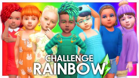 Rainbow Challenge 🌈 Version Bébés Sims 4 Youtube