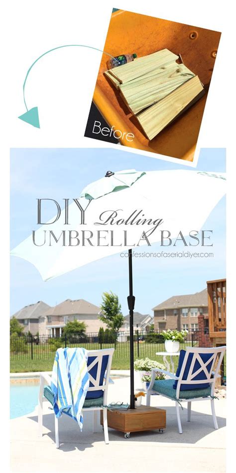 Patio umbrella bases can also add style and personality to your patio. DIY Rolling Umbrella Base in 2020 (With images) | Diy ...