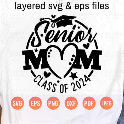 Senior Mom Svg Graduation Mom Shirt Svg Gifts Class Of Etsy