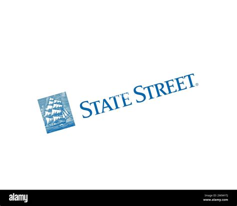 State Street Corporation Rotated Logo White Background Stock Photo