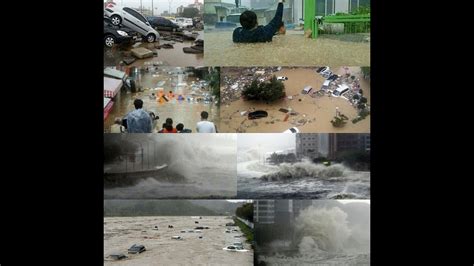 Busan Tsunami Storm Surge Hits Busan Youtube