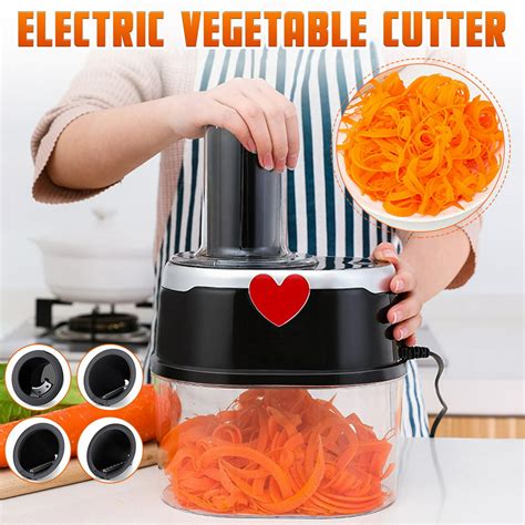 2l Electric Vegetable Fruit Cutter Cheese Chopper Grater Cucumber