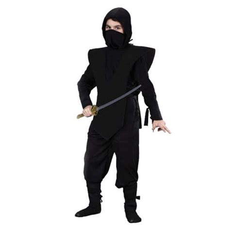 Boys Ninja Costume Japanese Samurai Warrior Martial Arts Fancy Dress