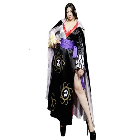 Anime Boa Hancock Cosplay With Cloak Boa Dress Costume Custom Made