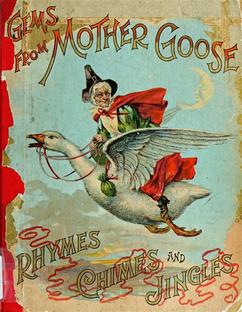 Vintage Ephemera Childrens Book Illustration Mother Goose C 1899