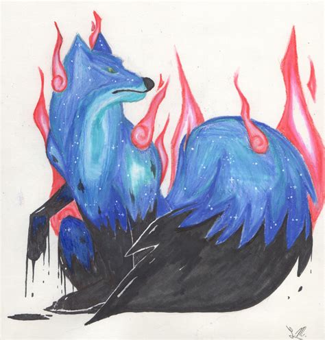 Blue Fire Wolf By Emeraldmirage96 On Deviantart
