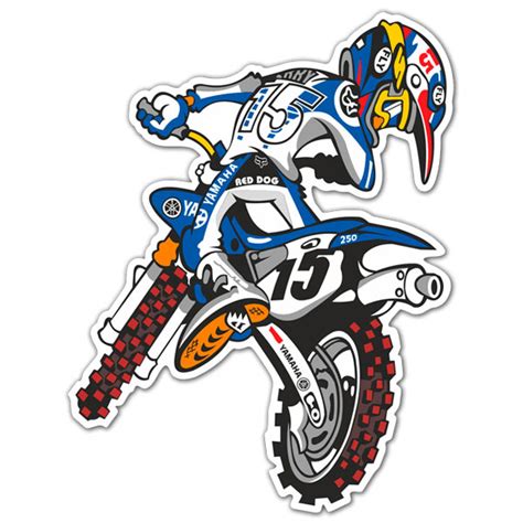 This is a digital product! Sticker Yamaha Motocross | MuralDecal.com