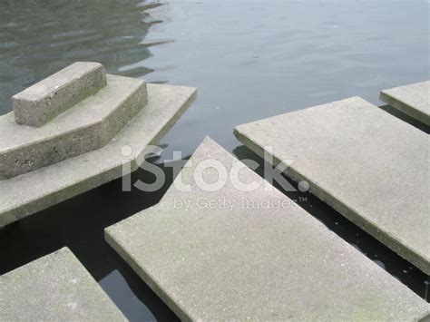Concrete Steps Over Water Stock Photo Royalty Free Freeimages