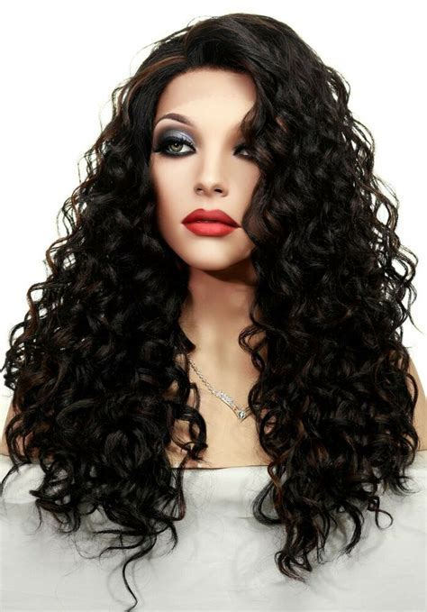 Lace Front Long Rippling Curls 1b30 Alluring Sexy Usa Seller 333 2