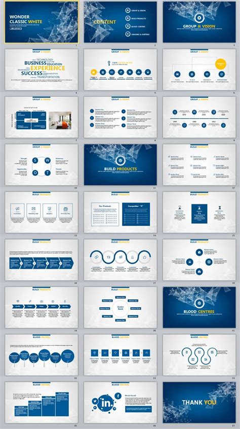 27 Blue Business Report Powerpoint Templates Professional Powerpoint