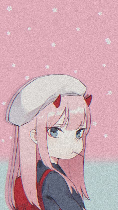 X Px P Free Download Zero Two Darling In The Franxx Pink Aesthetic Hd Phone