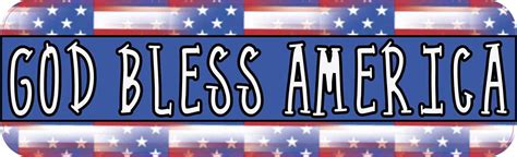 10in X 3in God Bless America Bumper Sticker Vinyl Truck Window Car