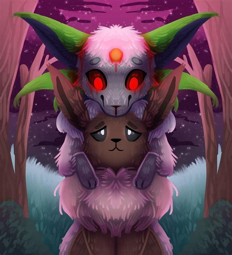 Eeeee And Loneliness Creepy Pokemon Pokemon Art Pokemon Eeveelutions