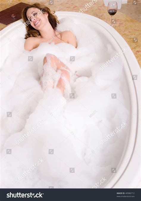 Sexy Woman Taking Bubble Bath Bathtub Stock Photo Shutterstock