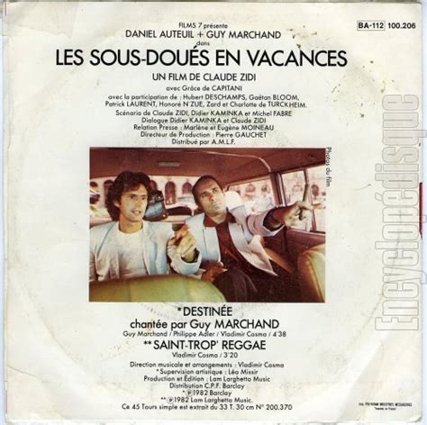 He has no money so he steals a backpack and goes camping. Encyclopédisque - Disque : Les sous-doués en vacances
