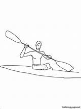 Canoe Coloring Sprint Sport Drawing Getdrawings Printable sketch template