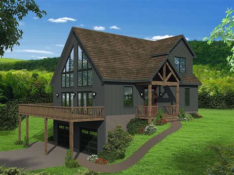 Plan 68623vr Two Story Mountain House Plan With Vaulted Master Loft