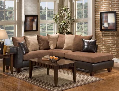 With its black nickel finish metal frame and its wooden armrests, daytona is the perfect armchair for important places. Small Sectional Sofa Brown Color Classic Design Dashing ...