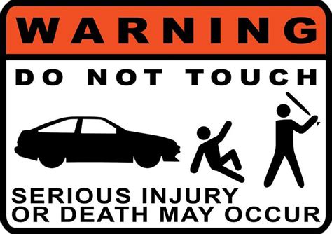 Warning Do Not Touch Stickers Vinyl Sticker Touch