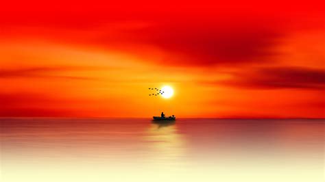 2048x1152 Waters Sea Sun Dusk Evening 2048x1152 Resolution Hd 4k