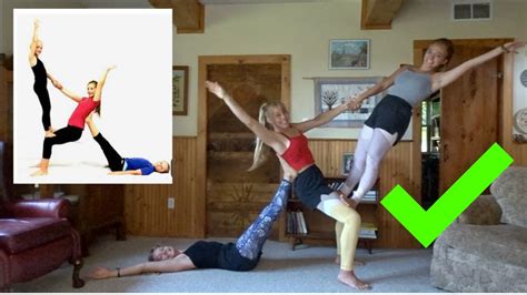 Three Person Yoga Challenge Pictures