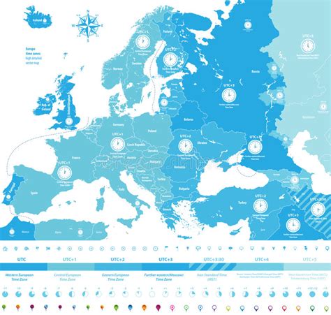 Time Zone Map Europe Printable