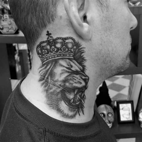 30 Lion Neck Tattoo Ideas For Men Masculine Designs