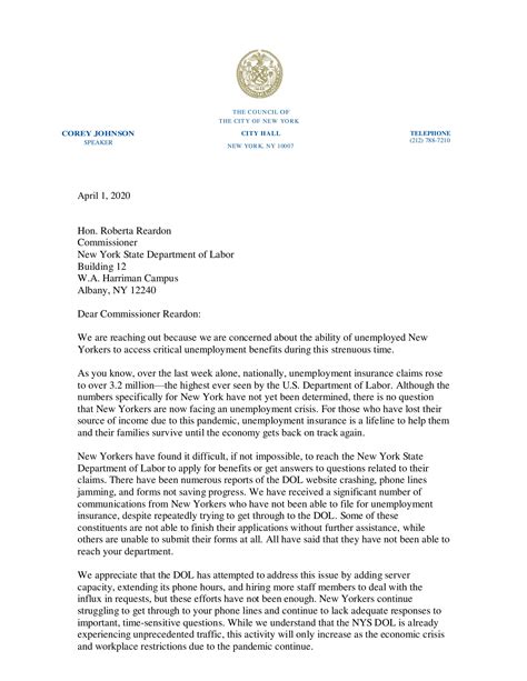 Letter To Commissioner Reardon 1 Press