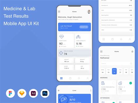 Medicine Lab Test Results Mobile App UI Kit Search By Muzli