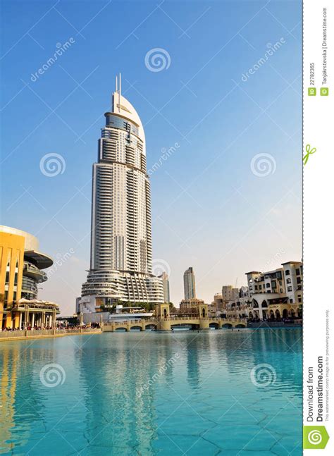Address Hotel And Lake Burj Dubai Dubai Editorial Image Image Of