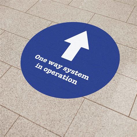Free Design Template One Way System Social Distancing Floor Stickers