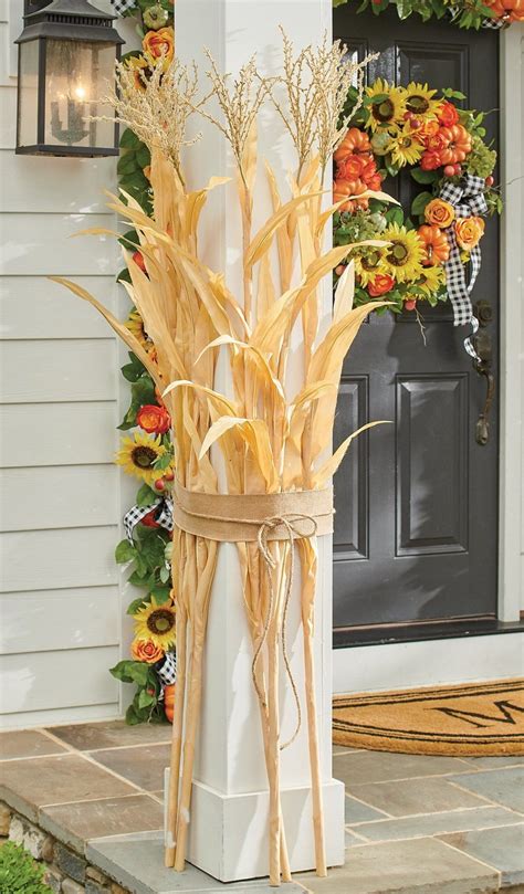Corn Stalk Bundle Set Of Three Grandin Road Fall Outdoor Decor